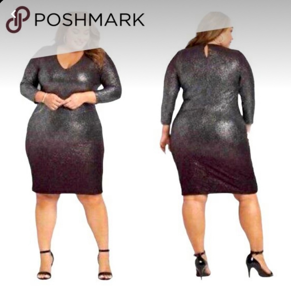 LANE BRYANT METALLIC PARTY DRESS